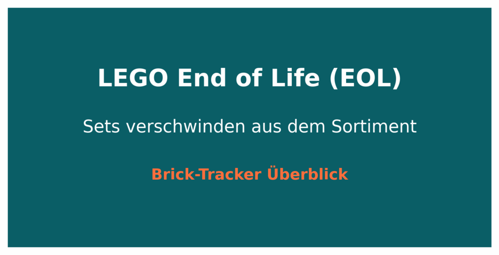 LEGO End of Life (EOL) Infografik im Brick-Tracker Design – Sets verschwinden aus dem Sortiment