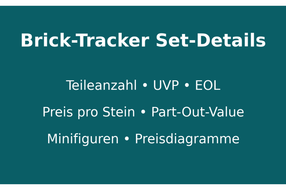Brick-Tracker Set-Details: Übersicht zu LEGO Sets mit Teileanzahl, UVP, Preis pro Stein, Part-Out-Value, Minifiguren und Preisdiagrammen