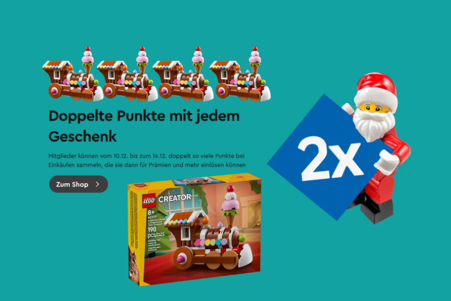 EGO doppelte Insider-Punkte + Gratis Lebkuchenzug