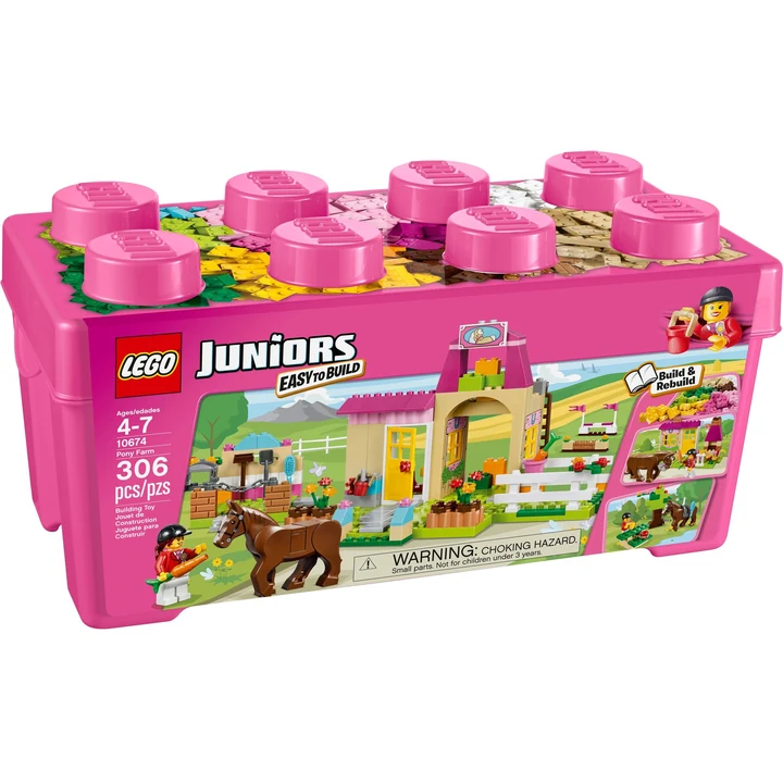 LEGO Juniors 10674 Große Steinebox Mädchen Ponyhof Bild 2