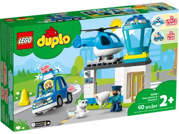 Lego Polizeistation mit Hubschrauber