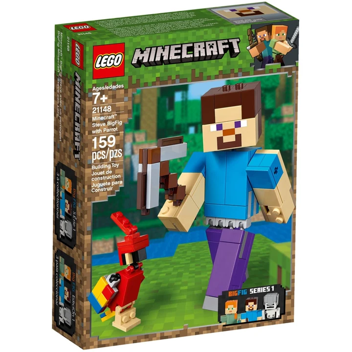 LEGO Minecraft 21148 BigFig Steve mit Papagei Bild 2