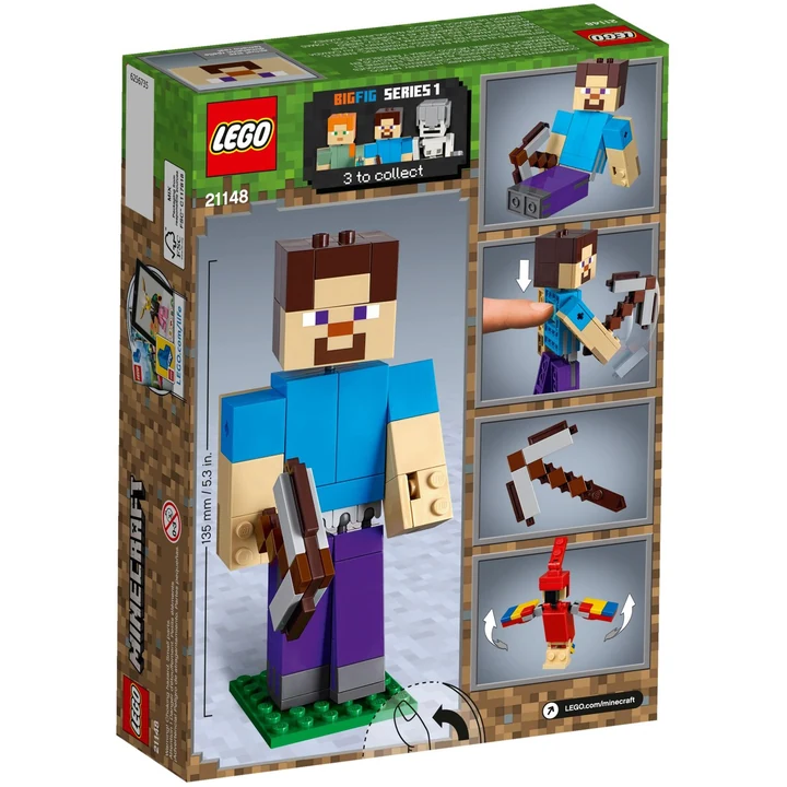 LEGO Minecraft 21148 BigFig Steve mit Papagei Bild 5