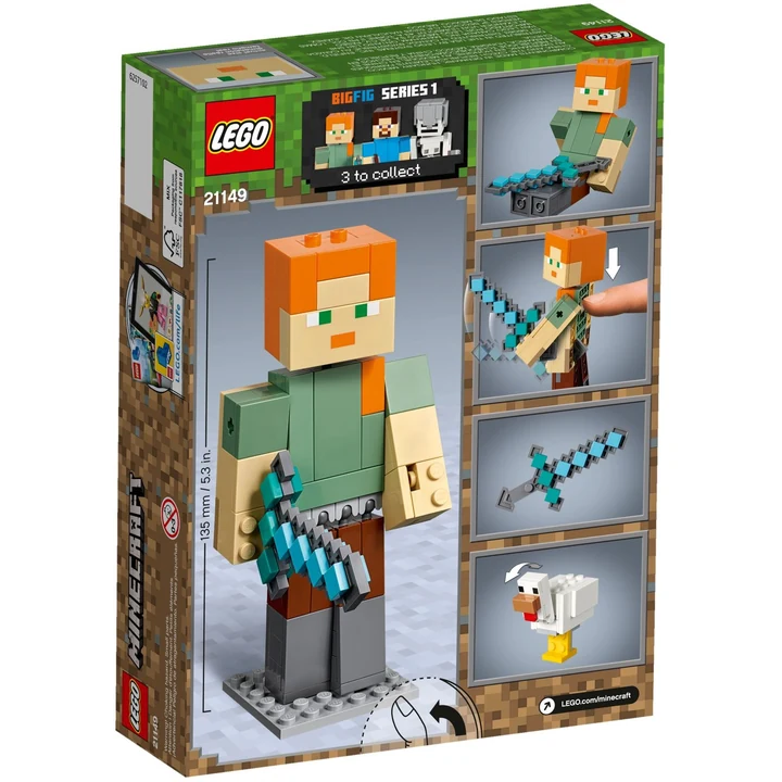 LEGO Minecraft 21149 BigFig Alex mit Huhn Bild 5
