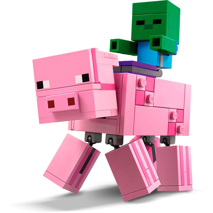 LEGO Minecraft 21157 BigFig Schwein mit Zombiebaby Bild 3