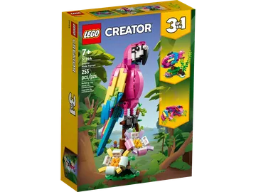 Lego Exotischer pinkfarbener Papagei