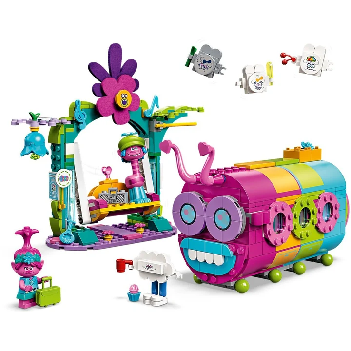 LEGO Trolls: World Tour 41256 Regenbogen-Raupenbus Bild 3