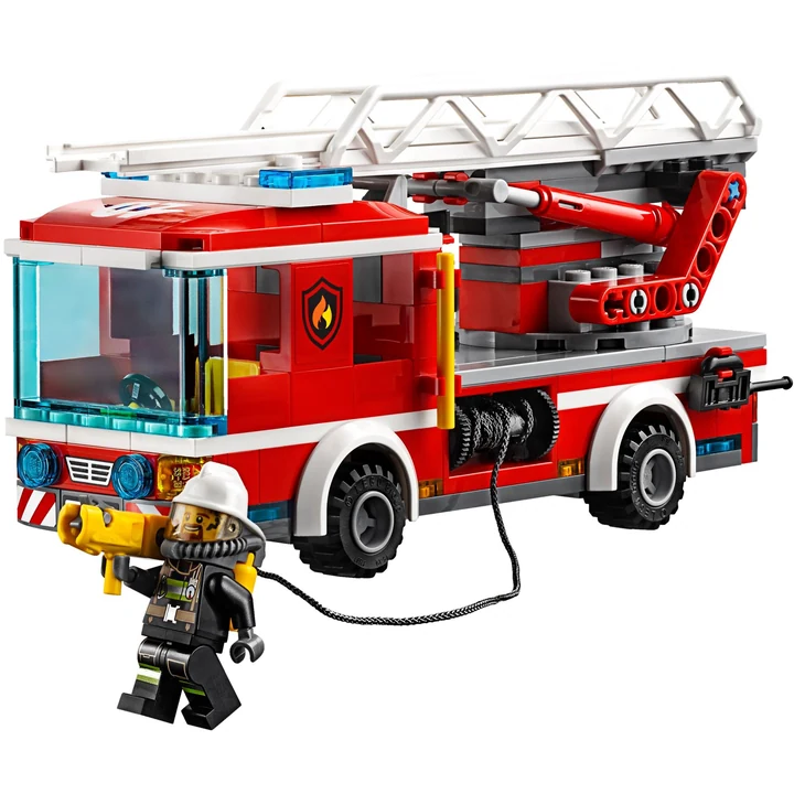 LEGO City 60107 Feuerwehrfahrzeug mit fahrbarer Leiter Bild 3