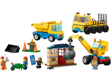 LEGO city 60391 Baufahrzeuge und Kran mit Abrissbirne
