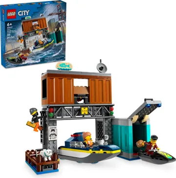 LEGO city 60417 Polizeischnellboot und Ganovenversteck
