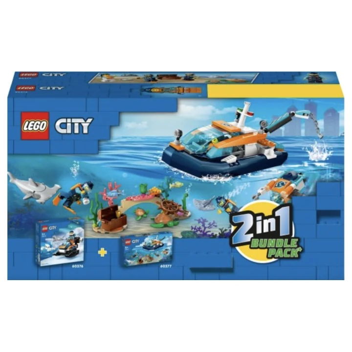 LEGO® 66768 City-Bundle: Meeresforscher-Boot + Arktis-Schneemobil