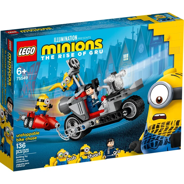LEGO Minions: The Rise Of Gru 75549 Unaufhaltsame Motorrad-Jagd Bild 2