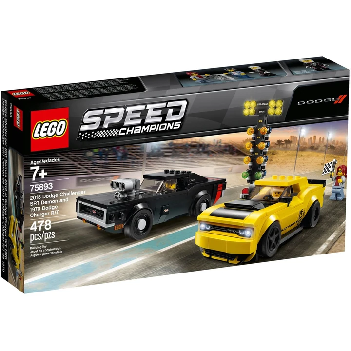 LEGO Speed Champions 75893 2018 Dodge Challenger SRT Demon und 1970 Dodge Charger R/T Bild 2