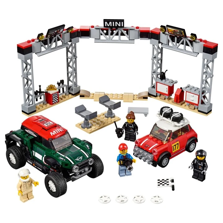 lego speed champions 75894 Rallyeauto 1967 Mini Cooper S und Buggy 2018 Mini John Cooper Works