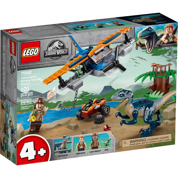 LEGO Jurassic World 75942 Velociraptor: Rettungsmission mit dem Doppeldecker Bild 2