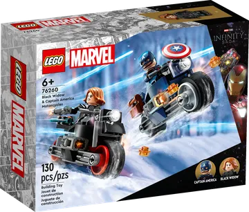 Lego Black Widows & Captain Americas Motorräder