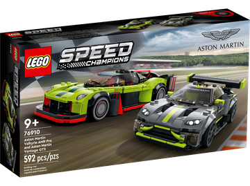Lego Aston Martin Valkyrie AMR Pro and Aston Martin Vantage GT3 